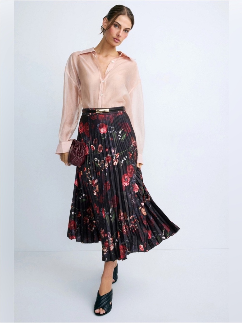 Area Stars Flora Pleated Skirt, Size: S